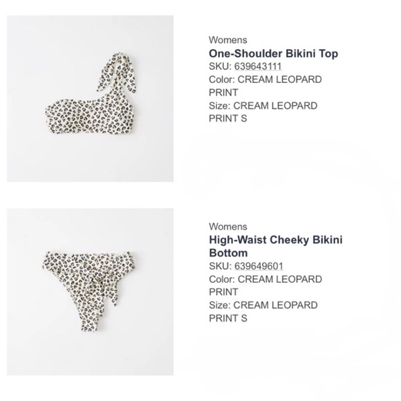 Abercrombie Cheetah One Shoulder Bikini - Picture 2 of 8